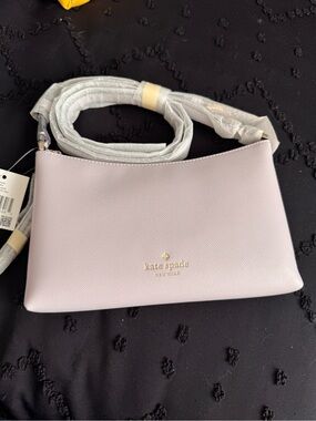 kate spade Pale purple Saffiano Crossbody Bag with Gold Logo